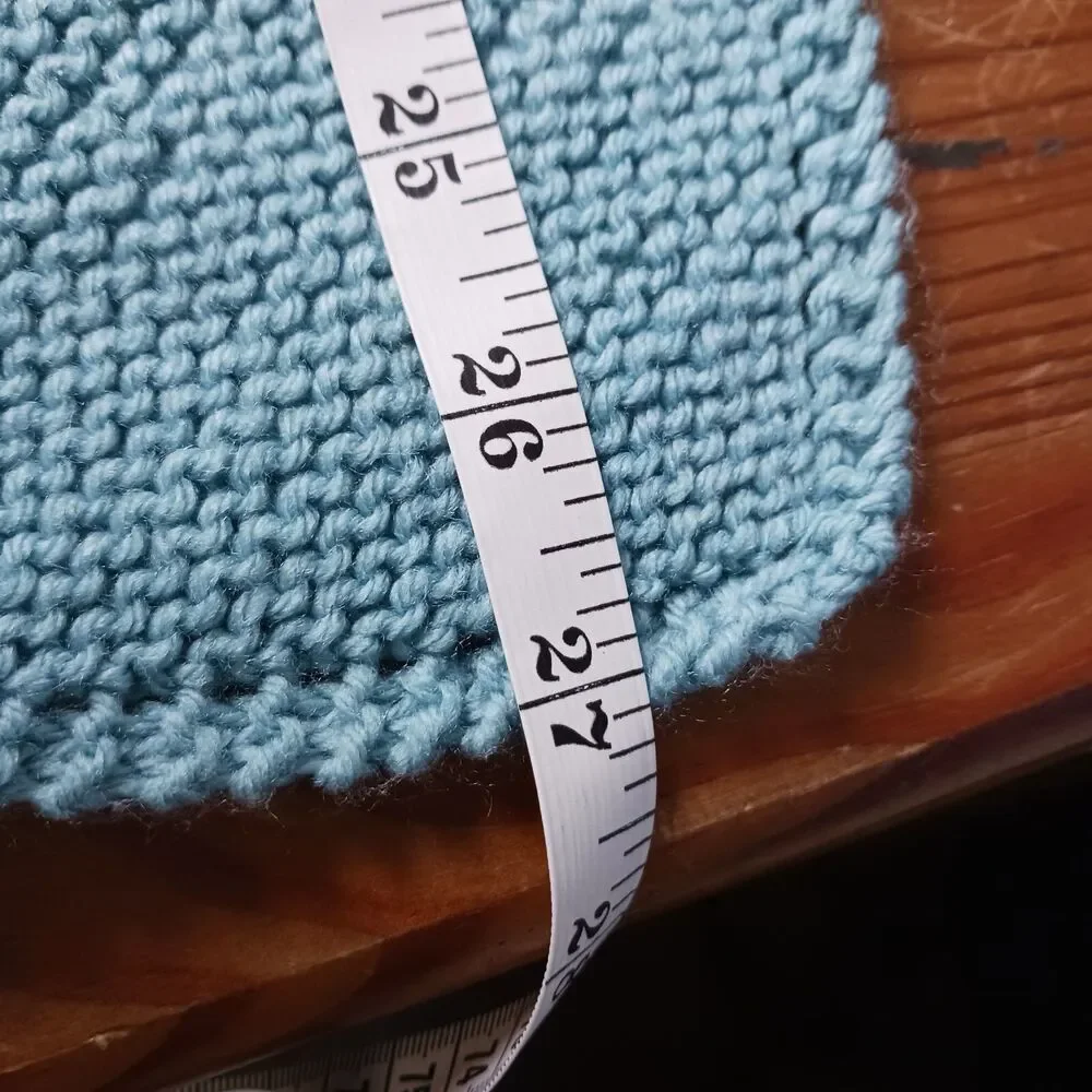 Hand Knitted Afghan Throw Blanket 27'' X 28''